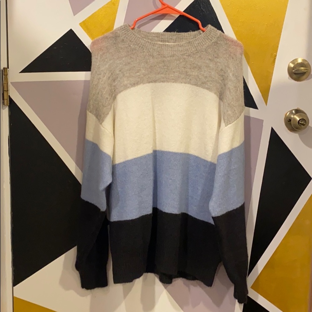 Multicolored striped sweater
